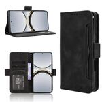 Per OPPO Find X8 Pro Custodia in pelle con slot per schede e texture in vitello (nero)