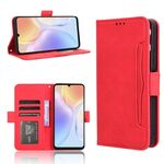 Per Ulefone Note 20 Pro Custodia in pelle con slot per schede e texture in vitello (rosso)