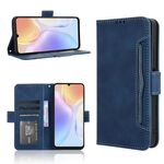 Per Ulefone Note 20 Pro Custodia in pelle con slot per schede e texture in vitello (blu)