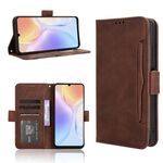 Per Ulefone Note 20 Pro Custodia in pelle con slot per schede e texture in vitello (marrone)