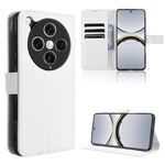 Per OPPO Find X8 Pro Custodia per telefono in pelle con texture a diamante (bianca)