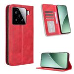Per Xiaomi 15 Custodia per telefono in pelle con fibbia magnetica retrò (rosso)
