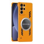 Per Samsung Galaxy S25 Ultra 5G Custodia per telefono con raffreddamento al grafene senza cornice e obiettivo all-inclusive (arancione)