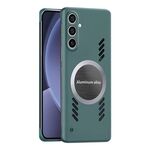 Per Samsung Galaxy S25+ 5G Custodia per telefono con raffreddamento al grafene, senza cornice e obiettivo all-inclusive (blu navy)
