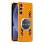 Per Samsung Galaxy S25+ 5G Custodia per telefono con raffreddamento in grafene senza cornice e obiettivo all-inclusive (arancione)