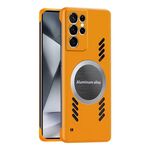 Per Samsung Galaxy S24 Ultra 5G Custodia per telefono con raffreddamento al grafene senza cornice e obiettivo all-inclusive (arancione)