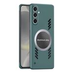 Per Samsung Galaxy S24 5G Custodia per telefono con raffreddamento al grafene senza cornice e obiettivo all-inclusive (blu navy)