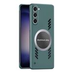 Per Samsung Galaxy S23 5G Custodia per telefono con raffreddamento in grafene senza cornice e obiettivo all-inclusive (blu navy)