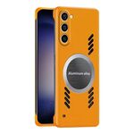 Per Samsung Galaxy S23 5G Custodia per telefono con raffreddamento in grafene senza cornice e obiettivo all-inclusive (arancione)
