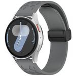 Cinturino per orologio in silicone con fibbia pieghevole magnetica con stampa leopardata da 18 mm (grigio siderale)