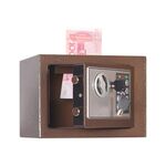 17E Home Mini Electronic Security Lock Box Wall Cabinet Safety Box con funzione a gettoni (bronzo)