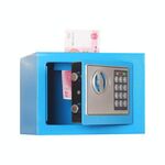 17E Home Mini Cassetta di sicurezza elettronica Cassetta di sicurezza per armadietto a muro con funzione a gettoni (blu)