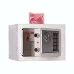 17E Home Mini Cassetta di sicurezza elettronica Cassetta di sicurezza per armadietto a muro con funzione a gettoni (bianca)