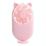 Ventilatore tascabile di ricarica mini USB portatile con controllo a 3 velocità (rosa)