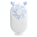 Ventilatore tascabile di ricarica mini USB portatile con controllo a 3 velocità (bianco)