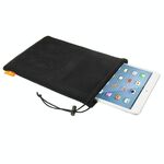 HAWEEL Borsa con coulisse in rete di nylon con cordino per tablet con schermo fino a 7,9 pollici, dimensioni: 24 cm x 16 cm (nero)