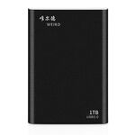WEIRD 1 TB 2,5 pollici USB 3.0 Trasmissione ad alta velocità Shell in metallo Unità disco rigido mobile leggera ultrasottile (nero)