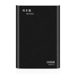 WEIRD 160 GB 2,5 pollici USB 3.0 Trasmissione ad alta velocità Guscio in metallo Disco rigido mobile leggero ultrasottile (nero)