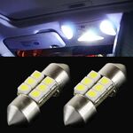 2 PCS 31mm 6 LED 5050 SMD Lampadina da lettura per auto (luce bianca)
