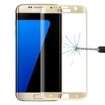 Per Galaxy S7 Edge / G935 0.26mm 9H Durezza superficiale Pellicola a schermo intero in vetro temperato elettrolitico colorato a prova di esplosione (oro)