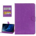 Per Galaxy Tab A 10.1 (2016) / P580 Custodia in pelle con vibrazione orizzontale stile semplice con supporto, slot per schede e portafoglio (viola)