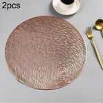 2 pezzi tovagliette alla moda rotonde vuote tovagliette in PVC per tazza da caffè (bronzo)