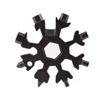18-in-1 multi-strumento portatile per esterni ottagonale con fiocco di neve EDC Mini cacciavite (nero)