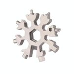 18-in-1 multi-strumento portatile esterno ottagonale fiocco di neve EDC chiave per utensili mini cacciavite (bianco)