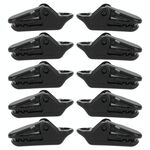 100 pezzi Accessori per tende Tenda da sole Morsetto per fune Clip di plastica Tenda da campeggio per esterni Alligatore Gancio Cip (nero)