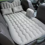 Materassino gonfiabile da viaggio per auto universale Lettino gonfiabile da campeggio, dimensioni: 90 x 135 cm (grigio)
