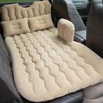 Materassino gonfiabile da viaggio per auto universale Lettino gonfiabile da campeggio, dimensioni: 90 x 135 cm (beige)