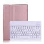 A860 per Samsung Galaxy Tab S6 10.5 pollici T860 / T865 Custodia per tastiera Bluetooth staccabile con cinturino elastico per portapenne (oro rosa)