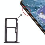 Vassoio scheda SIM + vassoio scheda SIM / vassoio scheda micro SD per Nokia X7 / 8.1 / 7.1 Plus / TA-1131 (nero)