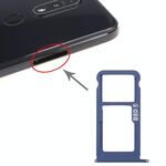 Vassoio scheda SIM + vassoio scheda SIM / vassoio scheda micro SD per Nokia 7.1 / TA-1100 TA-1096 TA-1095 TA-1085 TA-1097 (blu)
