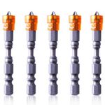 5 pz 65mm bobina magnetica in acciaio legato croce bit testa singola trapano elettrico cacciavite elettrico testa (arancione)