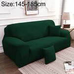 Divano All-inclusive Set universale Copridivano completo Aggiungi un pezzo di federa, dimensioni: due posti (145-185 cm) (verde scuro)