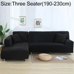 Divano All-inclusive Set universale Copridivano completo Aggiungi un pezzo di federa, dimensioni: tre posti (190-230 cm) (nero)