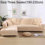 Divano All-inclusive Set universale Copridivano completo Aggiungi un pezzo di federa, dimensioni: tre posti (190-230 cm) (beige)