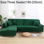 Divano All-inclusive Set universale Copridivano completo Aggiungi un pezzo di federa, dimensioni: tre posti (190-230 cm) (verde scuro)