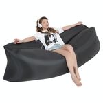 Divano gonfiabile in acqua pigro portatile all'aperto divano Beach Beach Air Letto, Dimensioni: 200 x 70 cm (nero)