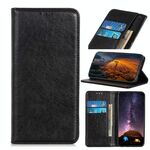 Per Asus Rog Phone 5 Pro Magnetic Crazy Horse Texture Custodia in cuoio orizzontale in pelle con supporto e carte slot e portafoglio (nero)
