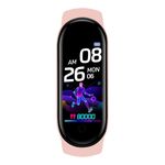 Braccialetto intelligente Sport M6, supporto per il monitoraggio della frequenza cardiaca e monitoraggio della pressione sanguigna e monitoraggio del sonno e promemoria sedentaria, Tipo: Ricarica lineare (rosa)