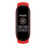 Braccialetto intelligente Sport M6, supporto per il monitoraggio della frequenza cardiaca e monitoraggio della pressione sanguigna e monitoraggio del sonno e promemoria sedentaria, Tipo: Ricarica magnetica (rosso)