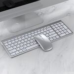 109 Set di mouse tastiera Bluetooth a tre modalità (argento)