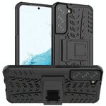 Per Samsung Galaxy S22 + 5G Pneumatico Texture TPU antiurto TPU + Cassa del telefono PC con supporto (nero)