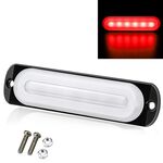 DC12V-24V / 18W Spia lampeggiante stroboscopica di emergenza per camion per auto 6 LED Luci laterali ultrasottili (rosse)