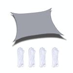 Outdoor Garden Sunshade Sail Impermeabile Anti-UV Baldacchino, Dimensioni: 2m x 5m (grigio)