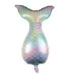 5 pezzi Cartoon Mermaid Tail Pellicola in alluminio Palloncino Aquarium Decoration Balloon Mall Dress Up Balloon (colorato)