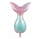 5 pezzi del fumetto del fumetto della sirena della coda di alluminio del pellicola di alluminio della decorazione dell'acquario della decorazione del pallone da balloon Balloon (rosa)