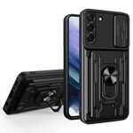 Per Samsung Galaxy S22 + 5G Sliding Camshield Card Card Card (Nero)